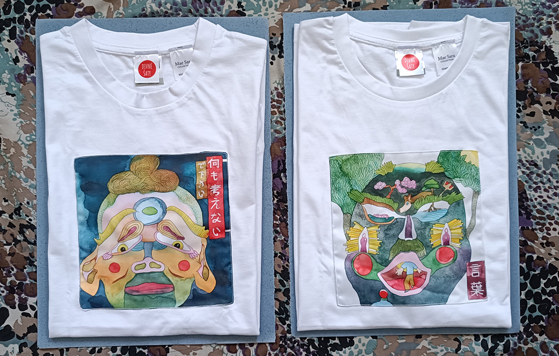 bavlněné tričko „Nani mo kangaenai”